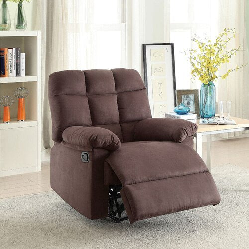 Plush Recliner Chair - Brown