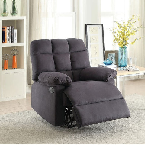 Plush Recliner Chair - Charcoal Grey