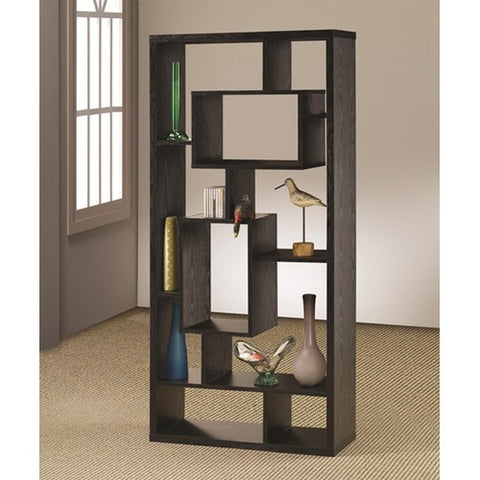 Contemporary Modern Bookcase, In Black