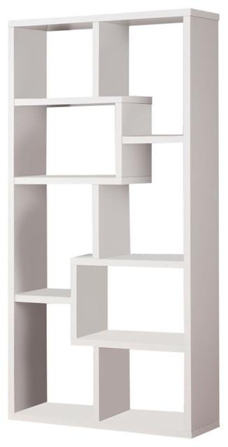 Cubed Rectangular Bookcase, White