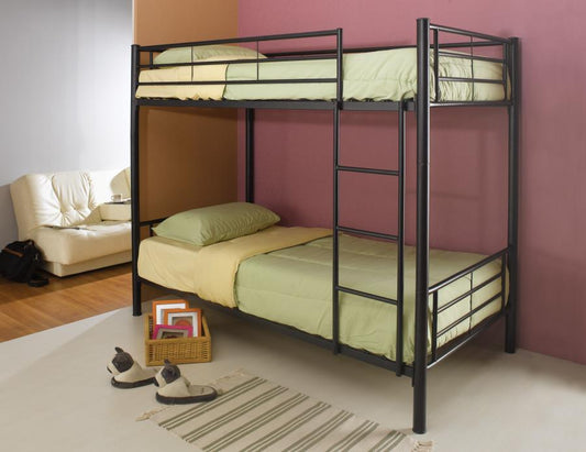 Denley Black Metal Twin/Twin Bunk Bed