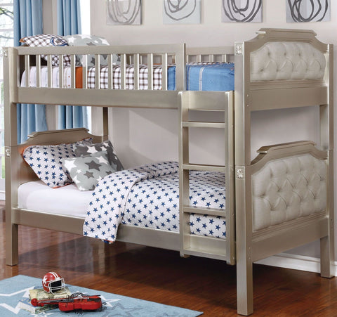 Champagne Finish Twin/Twin Bunk Bed