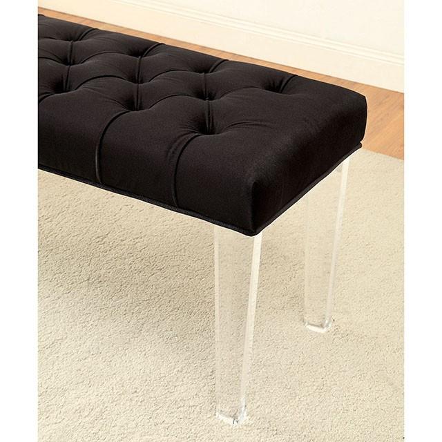 Mahony Upholstered Bench With Acrylic Legs