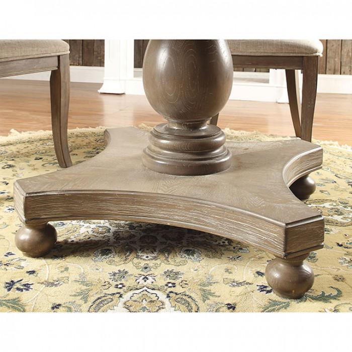 Kathryn Round Dining Set, Rustic Dark Oak