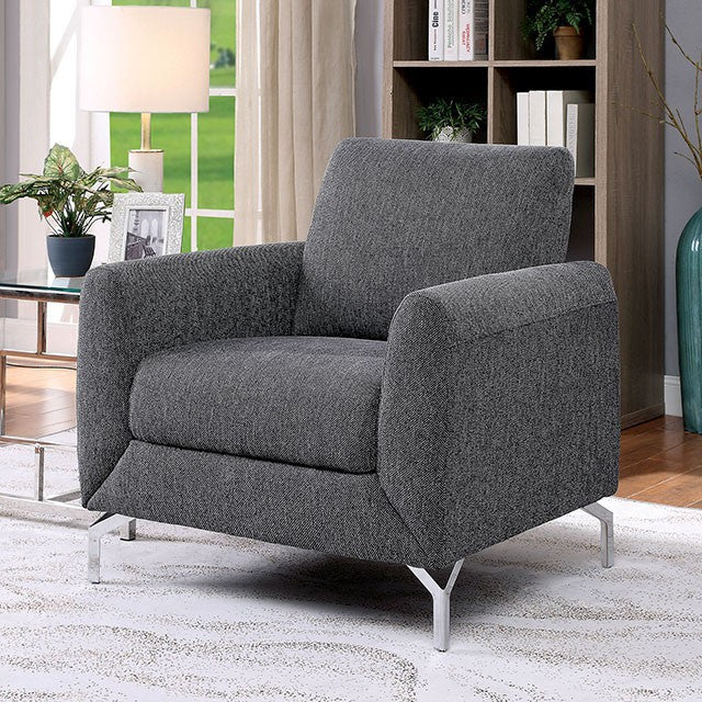 Contemporary Lauritz Fabric Sofa -Grey