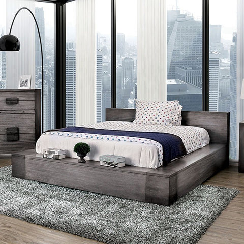 JANEIRO Low Profile bed - Grey