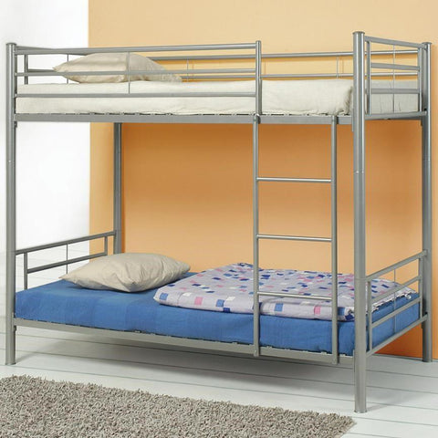 Denley Silver Metal Twin/Twin Bunk Bed