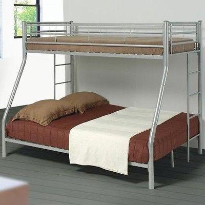 Denley Silver Metal Twin/Full Bunk Bed