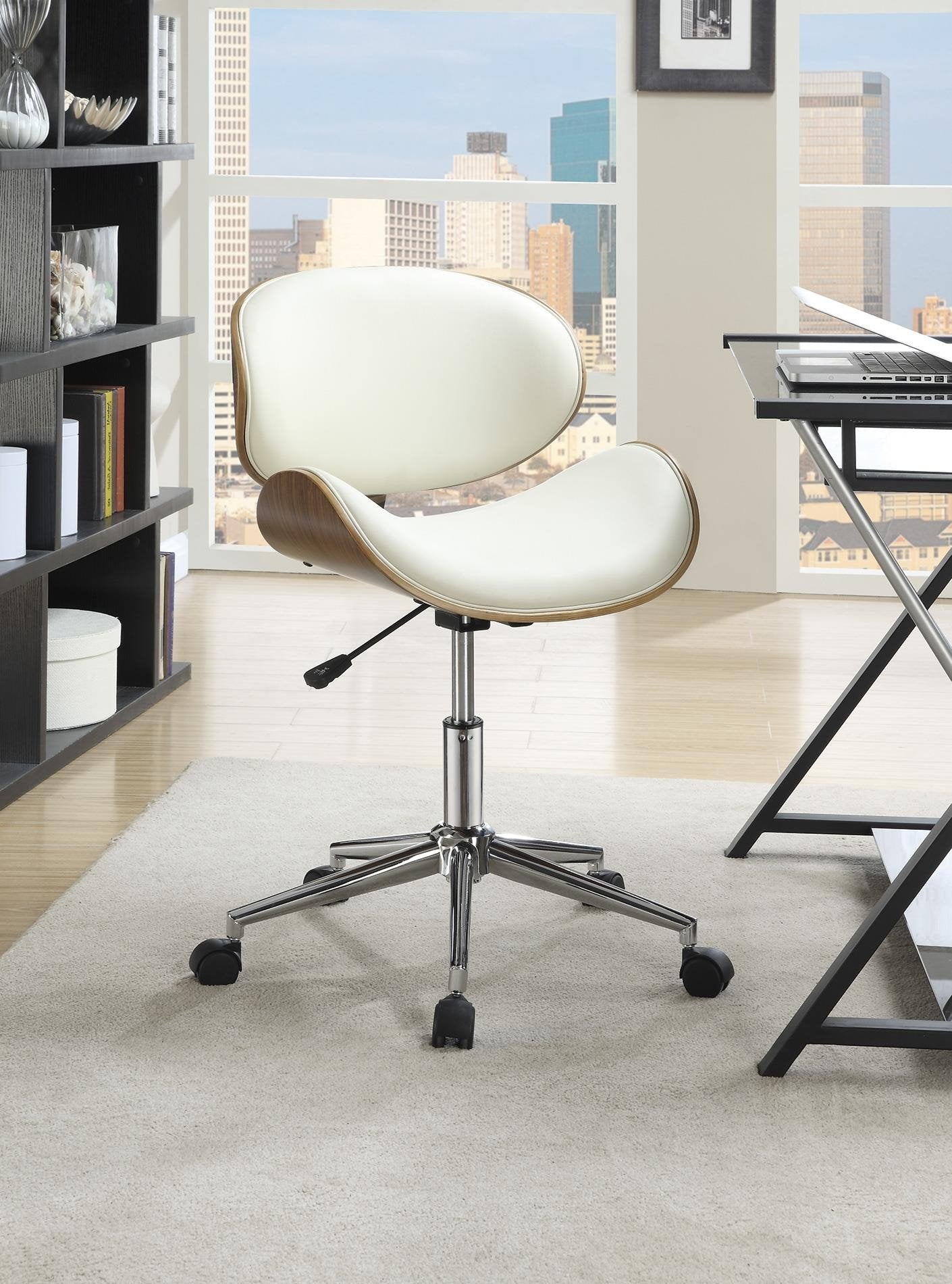 Modern Office Chair, Ecru