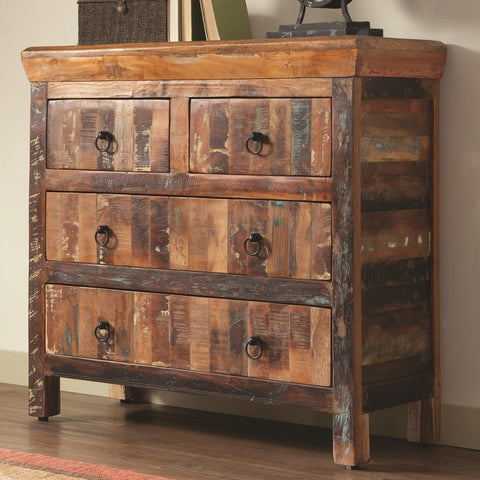 Reclaimed Wood 4 Drawer Cabinet