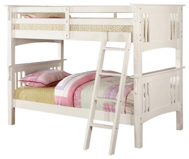 Spring Creek White Finish Twin/Twin Bunk Bed