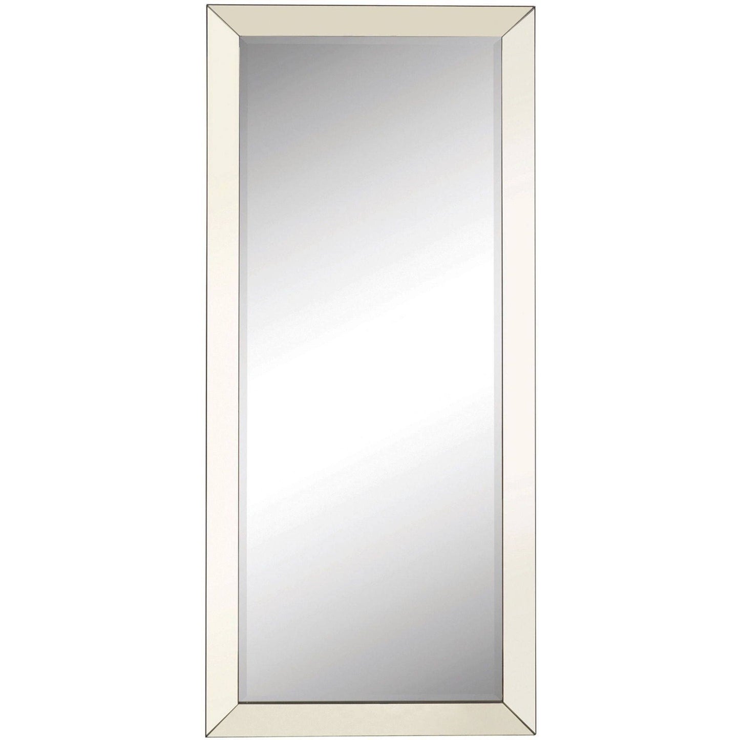 Silver Beveled Floor Mirror