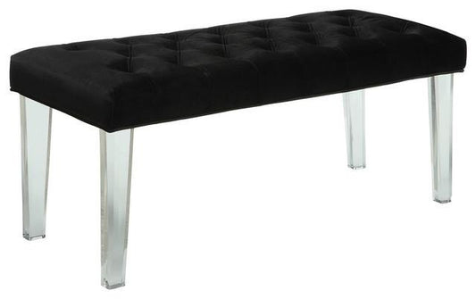 Mahony Upholstered Bench With Acrylic Legs