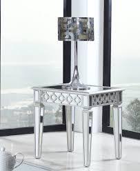 Sophia Silver Mirrored End Table