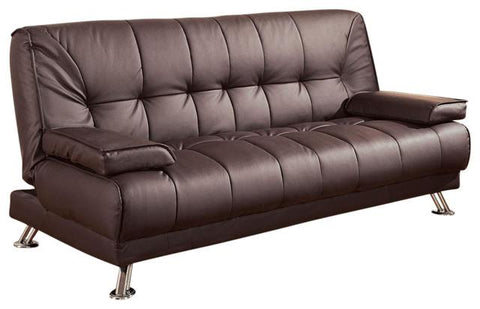Jordan Brown Leatherette Futon Sofa Bed