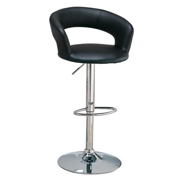 Element Black Leatherette Adjustable Swivel Bar Stool