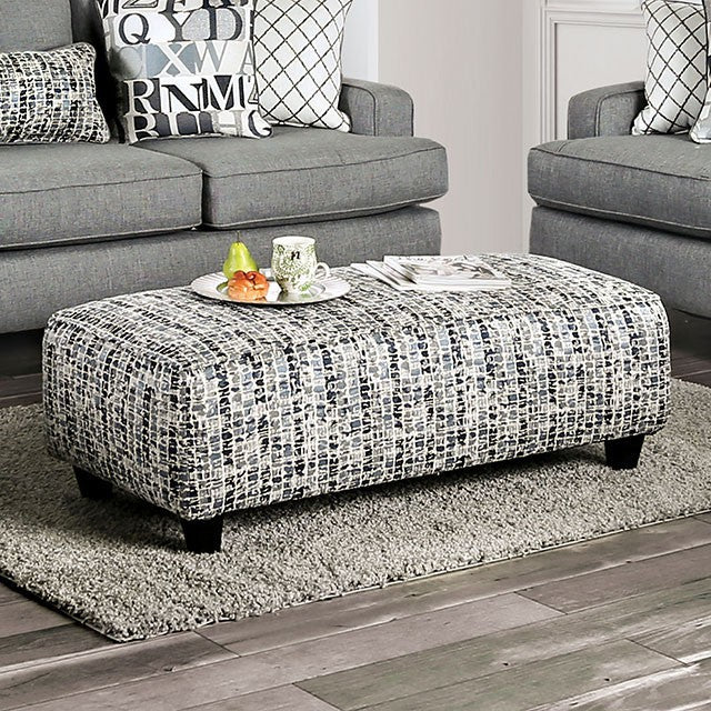 Verne Modern Fabric Sofa- Blue Grey