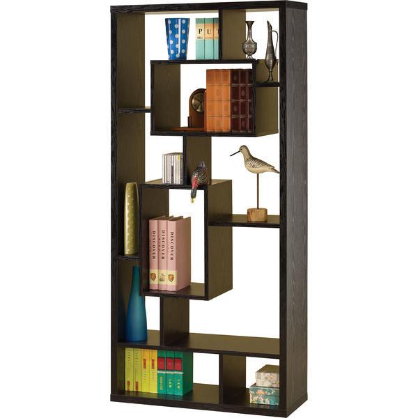 Contemporary Modern Bookcase, In Black